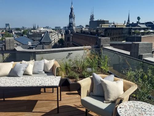 Seating area on a roof terrace